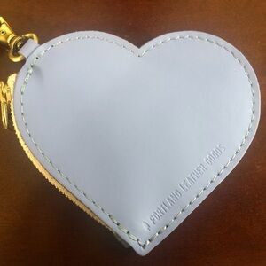New Portland Leather Heart Keychain - Lavender